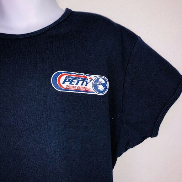 Vintage Y2K Richard Petty Blue Babydoll T-Shirt Richard Petty Nascar Racing USA - Picture 3 of 8